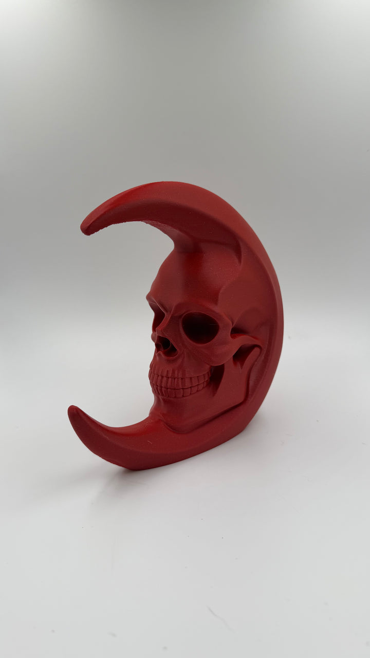 Astro-Lunial Skull Moon Bookends Wall Decor