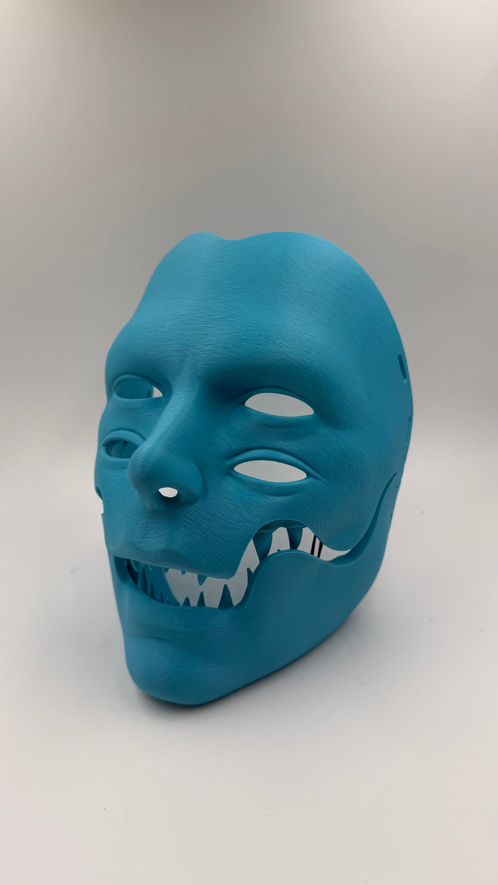 Argos 4 Eye Articulated Jaw Mask | Moving Jaw Monster Cosplay Mask | Four Eye Demon Horror Mask