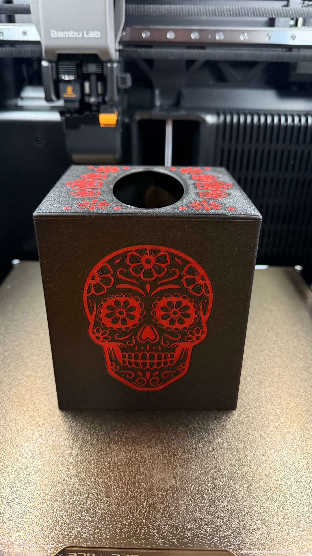 Sugar Skull Tissue Box Day of the Dead