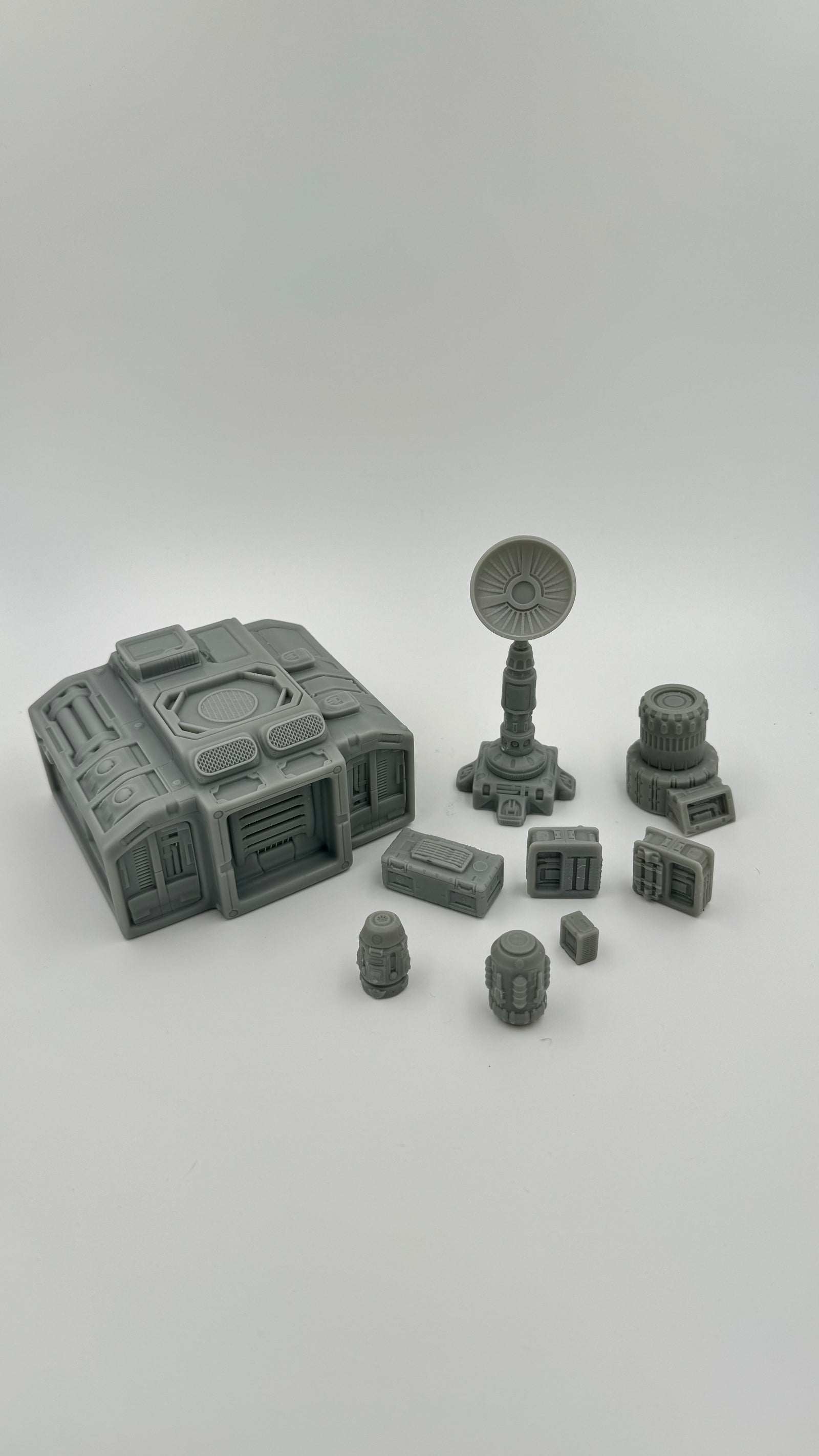 Scifi miniature terrain outpost 