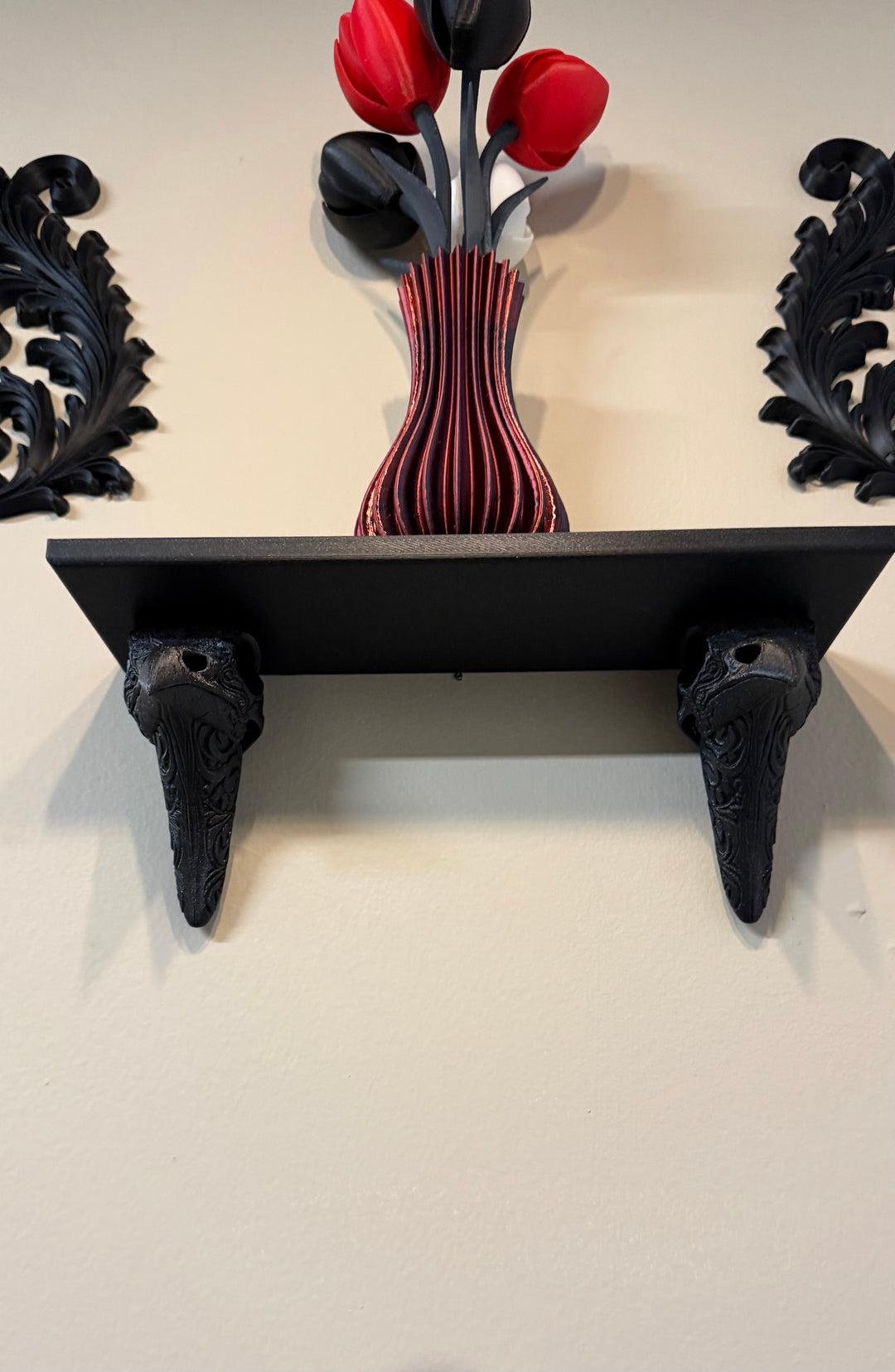 Raven Skull Wall Shelf Alchemy Deco
