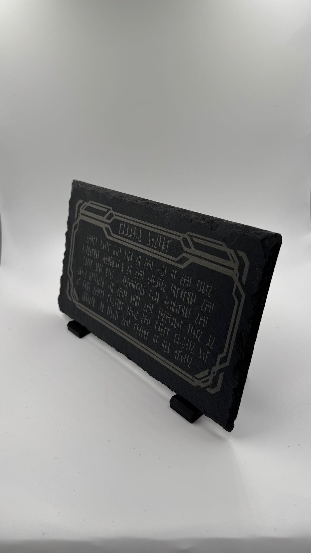 The Mandalorian Living Waters Plaque Laser Engraved Slate Stone Mythosaur Mines of Mandalore