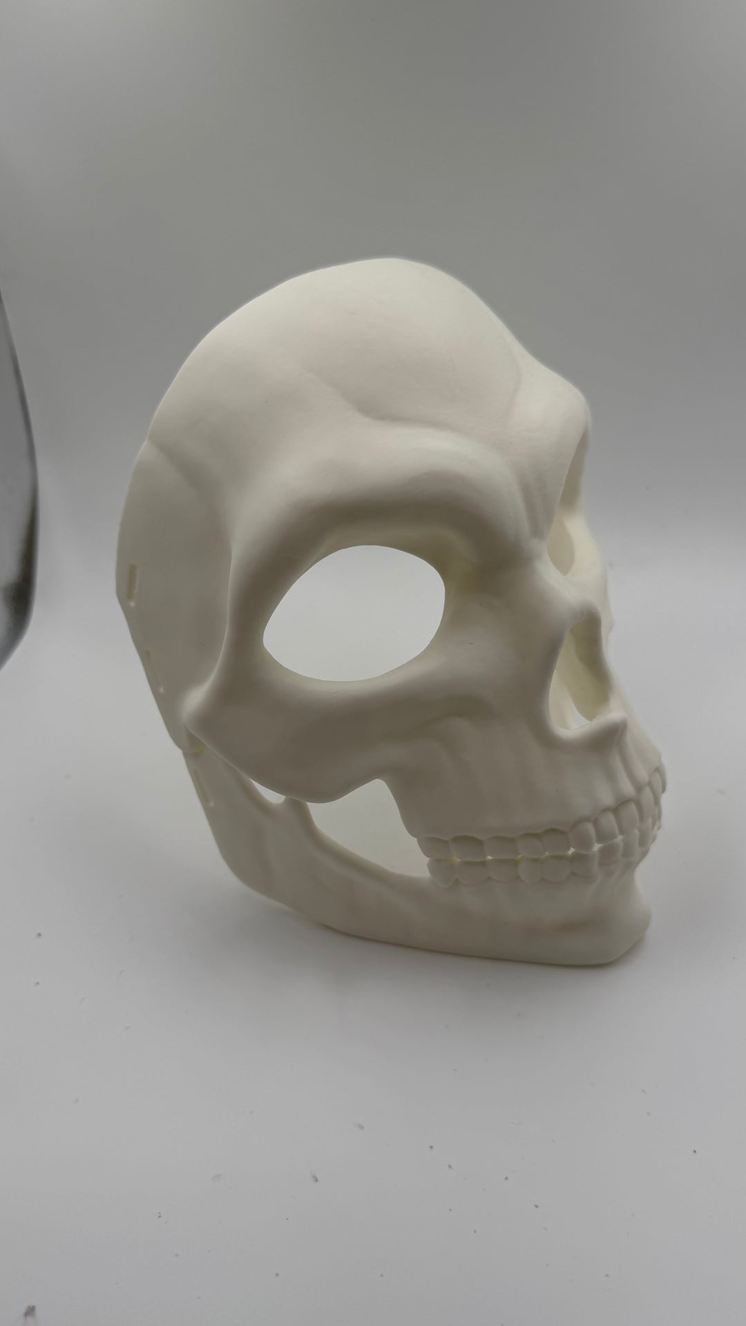 Human Skull Mask with Moving Jaw | Realistic Skeleton Cosplay Mask | Gothic Horror Skull Helmet