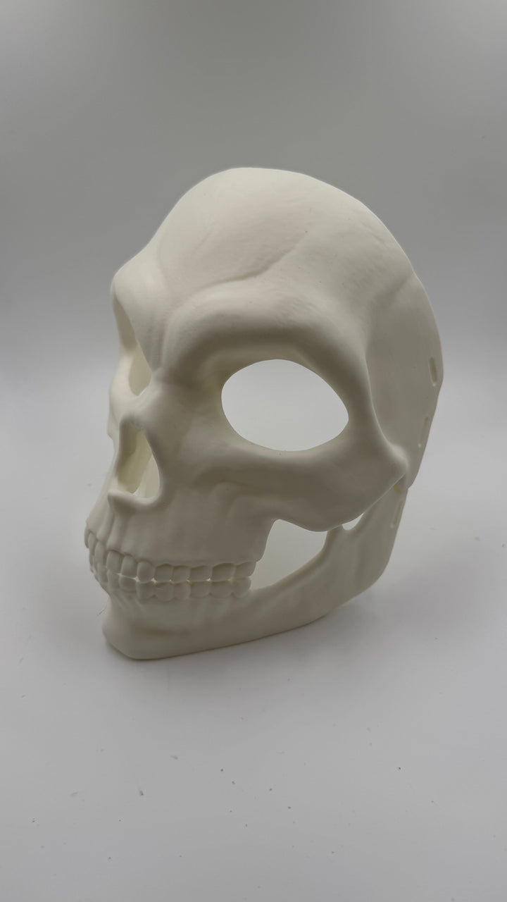 Human Skull Mask with Moving Jaw | Realistic Skeleton Cosplay Mask | Gothic Horror Skull Helmet