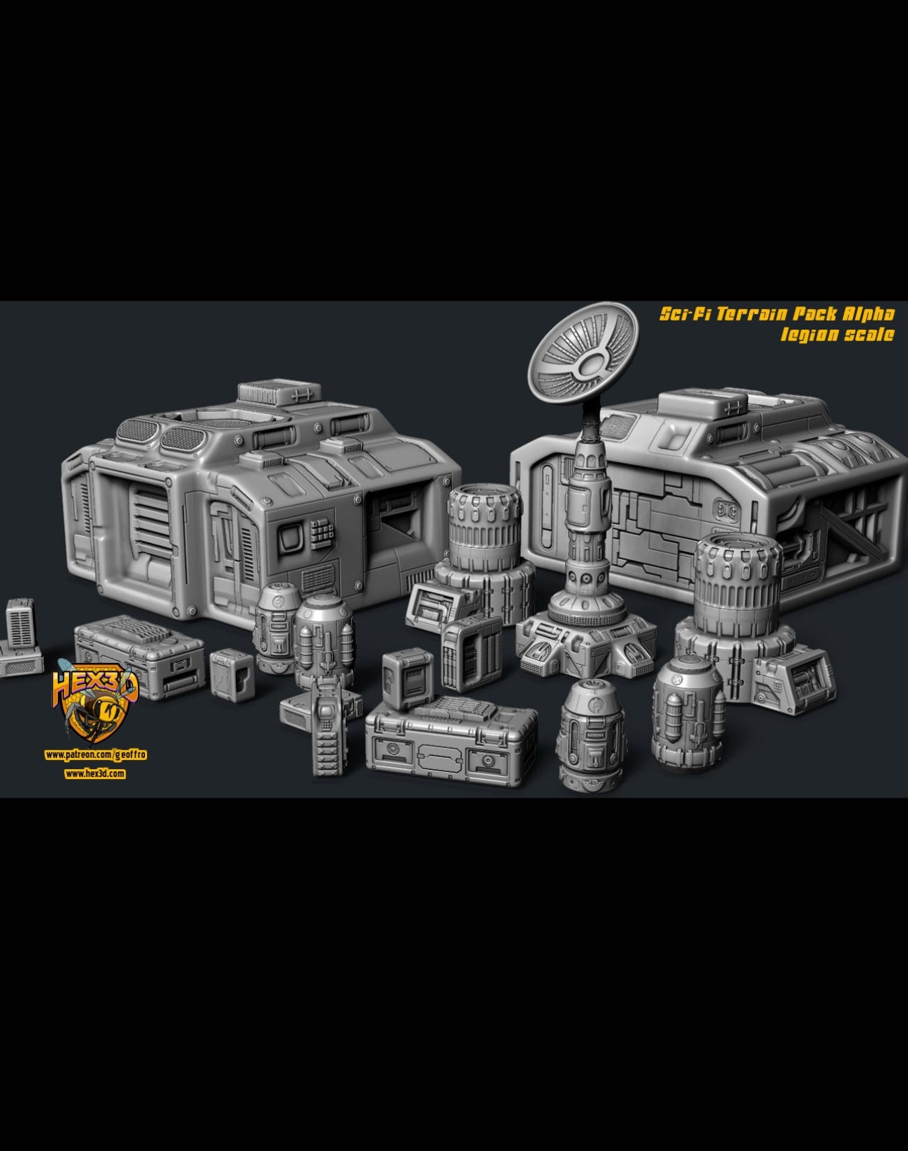 Scifi miniature terrain outpost satellite relay 