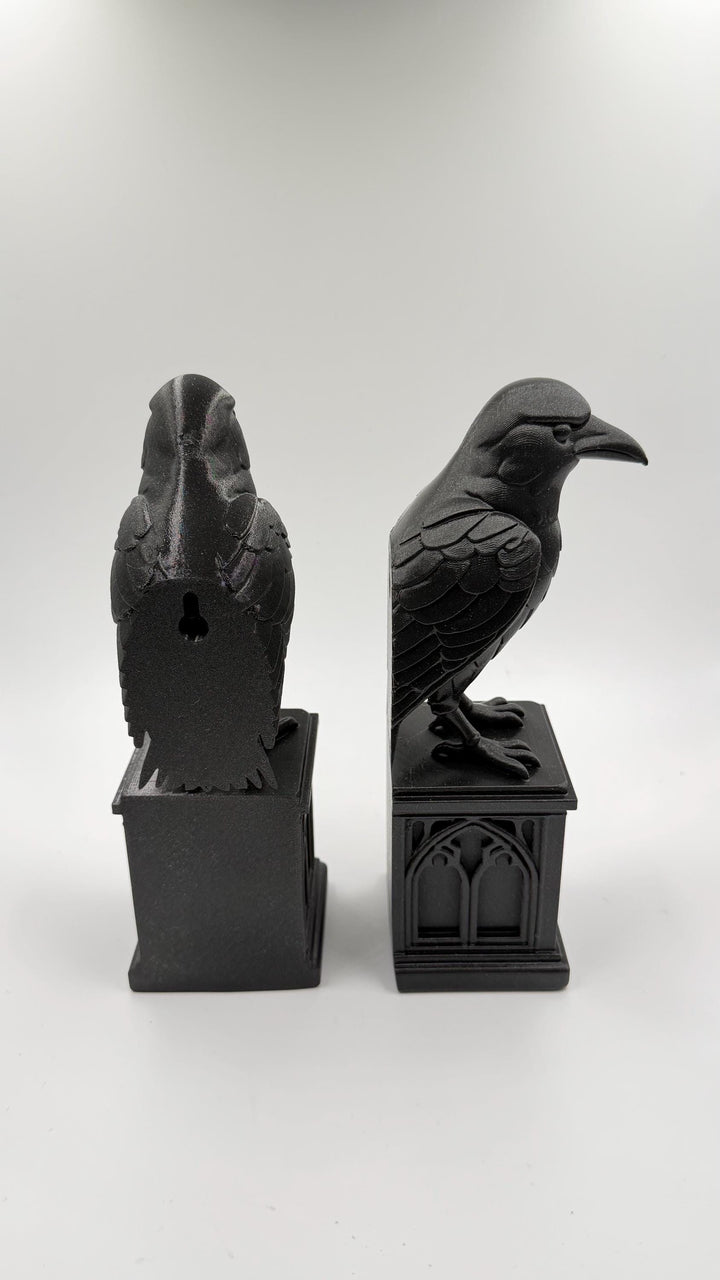 Gothic Raven Book end perch and Wall hang