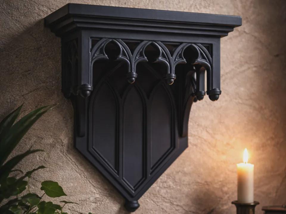 Gothic Cathedral Wall Altar Ornate Medieval Style