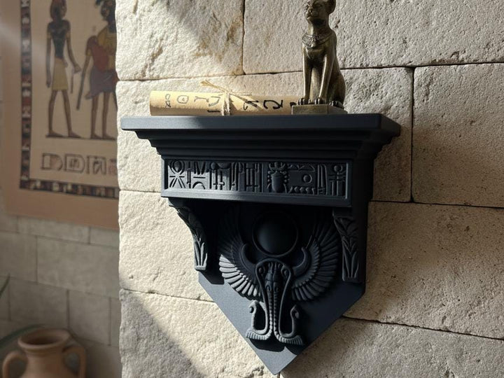 Egyptian Sun God Amun Ra Altar Shelf