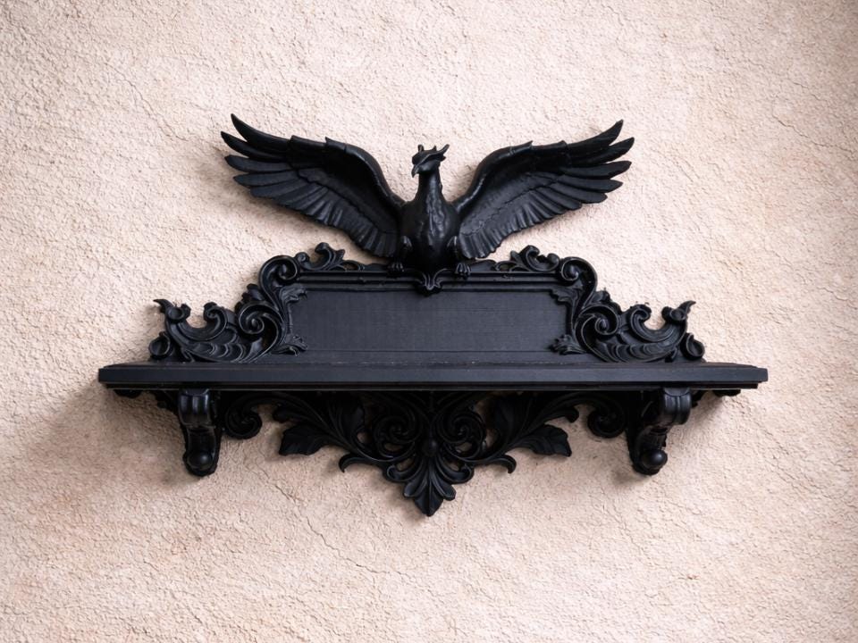 Gothic Phoenix Wall Shelf Altar