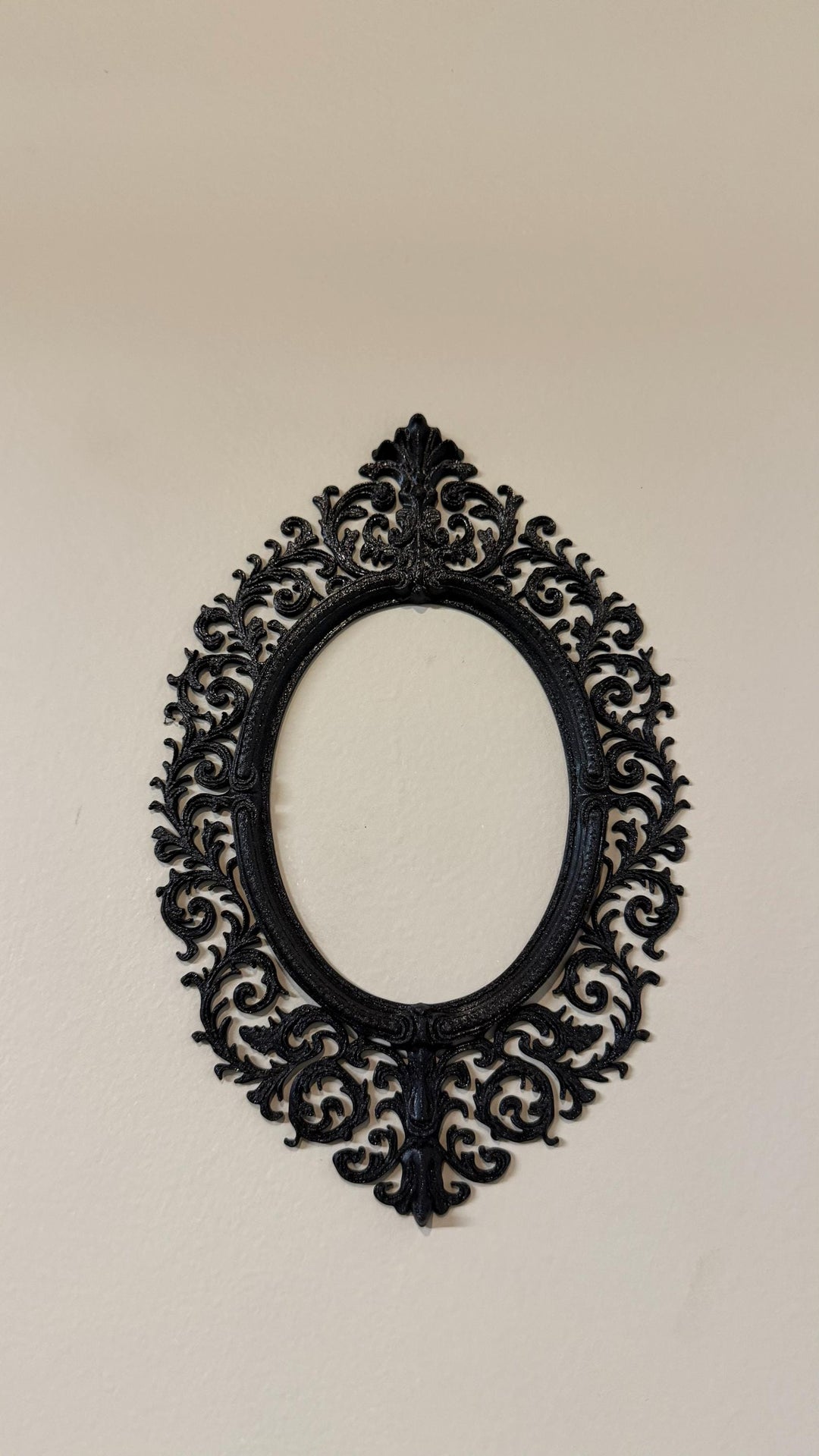 Ornate Oval Victorian Gothic Frame | DIY Baroque Wall Decor Empty Frame | Dark Aesthetic Gallery Wall Art | Medieval Filigree