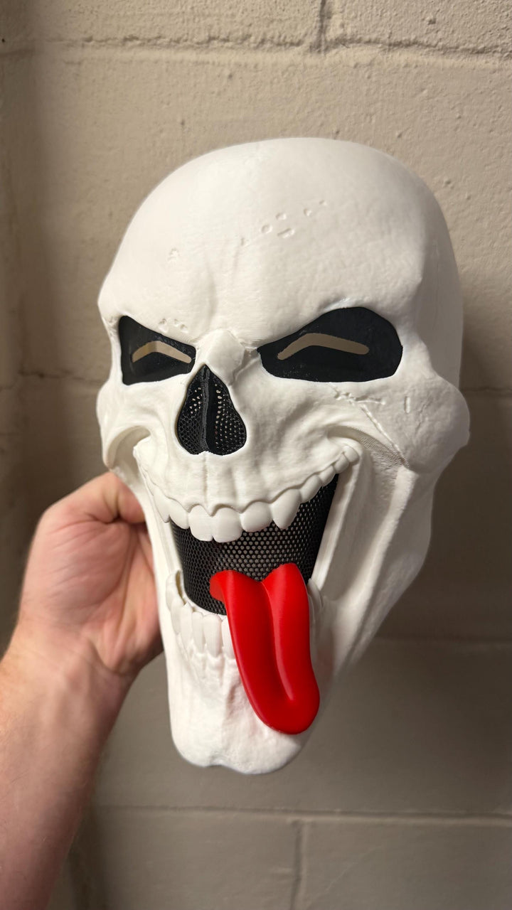 Wazzup Skeleton Mask, Funny Horror Mask, Scary Movie Inspired Skull Mask, Halloween Cosplay Costume