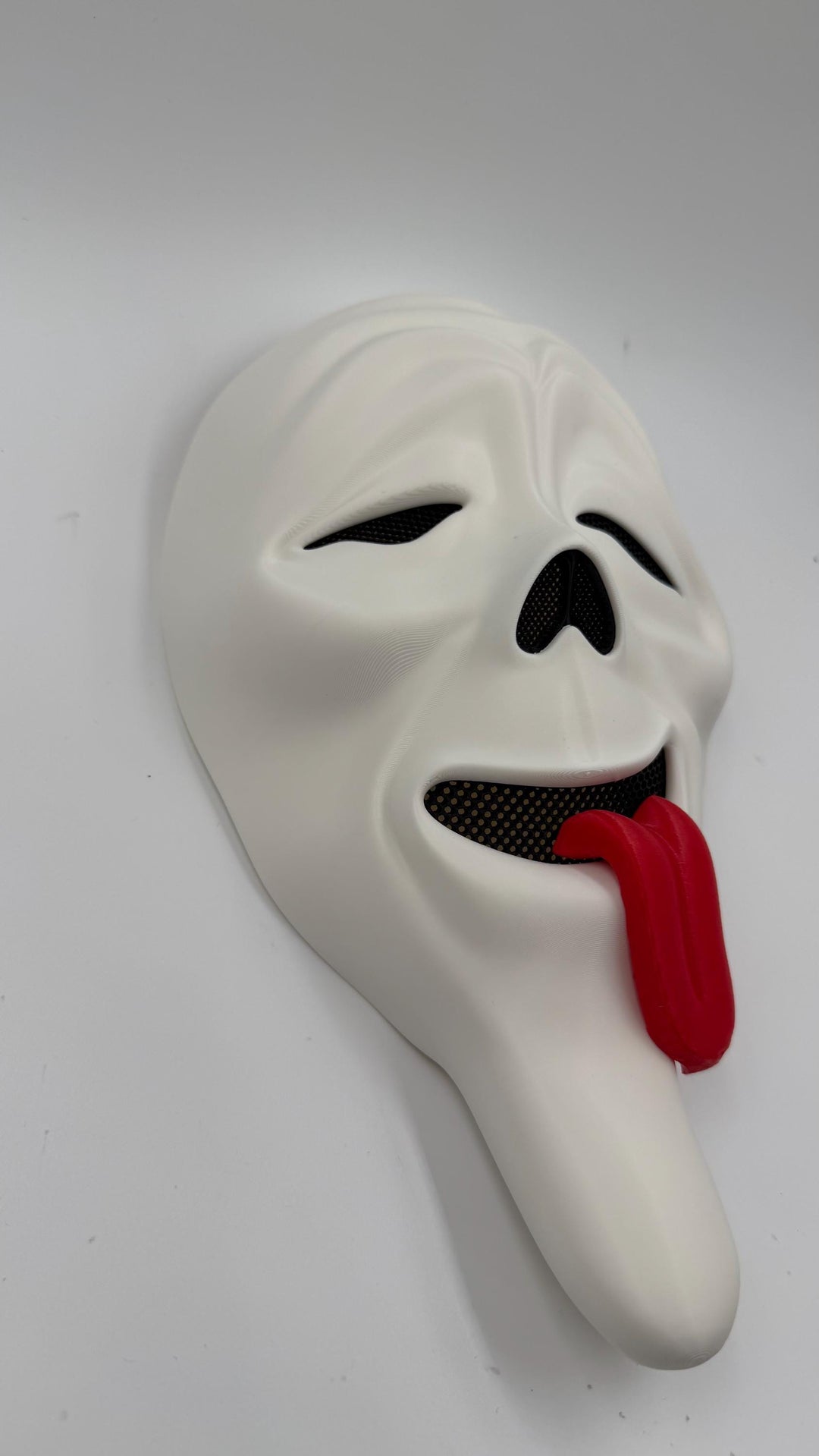 Wazzup Ghost tongue Mask | Scary Movie Inspired Scream Mask | Funny Horror Cosplay Mask | Funny Halloween Costume | Ghost Face Style