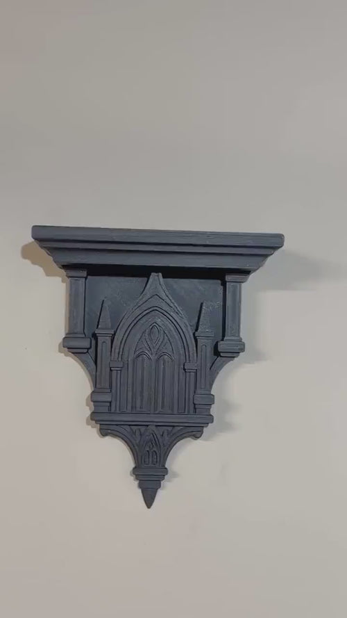 Gothic Cathedral Sconce Small Shelf  Wall Art